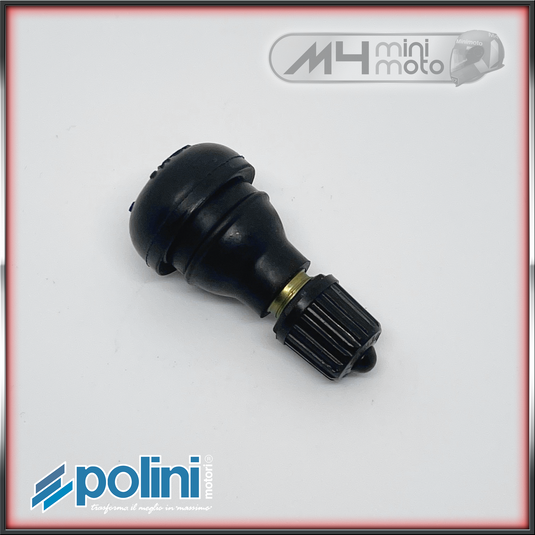 Polini Straight Rubber Tyre Valve - Front Wheel